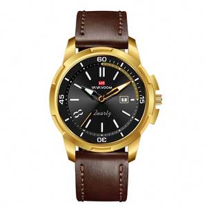 Cinturón de cuero para hombre, reloj de cuarzo luminoso resistente al agua con calendario simple de negocios europeo y americano - Product Image 4