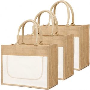 Sac de shopping en jute réutilisable et écologique, grande capacité, design élégant et sobre - Product Image 2