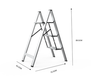 VENTA CALIENTE Escalera de aluminio de 3 escalones <span class=keywords><strong>para</strong></span> uso doméstico ligero Fácil con piezas de plástico - Product Image 3