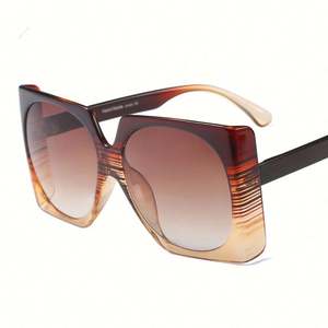 Gafas de Sol Personalizadas 2019, Gafas de Sol Cuadradas Vintage para Mujer, Gafas de Sol Grandes con Degradado para Dama - Product Image 1