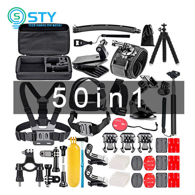50 in 1 Action Camera Accessories Kit Set for Gopro Accessories 9 8 Xiaomi Yi 1 AKASO Crosstour APEMAN Universal