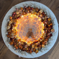 Exquis bricolage créatif Table de Transformation ensemble complet Abyss Double miroir fleur mer pneu Table à thé pour la décoration publicitaire