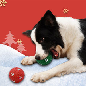 Christmas <b>Interactive</b> Movement <b>Pet</b> Chew <b>Toys</b> Bite Resistant Elastic Latex Rubber Dog <b>Toy</b> Balls Squeaky <b>Toys</b> <b>for</b> Dogs - Product Image 2