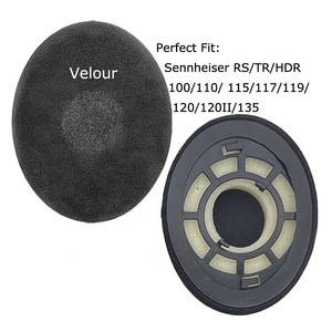 Almohadillas de terciopelo para <span class=keywords><strong>Sennheiser</strong></span> RS/TR/HDR <span class=keywords><strong>100</strong></span> 110 115 117 119 120 120II 135 almohadillas para los oídos almohadillas de tela de malla de repuesto - Product Image 4
