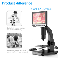 Buy Online Magnification Camera 2000X 7Inch LCD Screen Dual Len Video Optics Electron Digital Microscope for Mobile Phone Repair