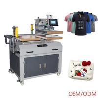 Presse à chaud automatique double station 16x24 avec alignement laser et sécurité par capteur pour impression DTF sur coton, vinyle et manches de T-shirt