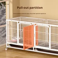 Maison pour animaux de compagnie en acier et plastique solide, démontable, à combiner librement, pliable, écologique, pour petits animaux, fermeture à bouton