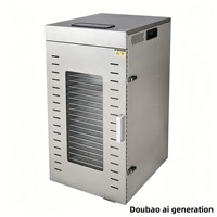 Déshydrateur alimentaire électrique 1000W, sécheuse en acier inoxydable, minuterie numérique, température réglable, air chaud, CE, vente en gros directe d'usine