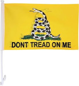 Bandera para Ventana de Auto de Doble Cara con Diseño 'Don't Tread on Me' de 12x18 - Product Image 1