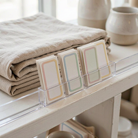 Rouleau d'étiquettes de prix à bordure pastel pour rayonnages de boutique et marquage de petits articles