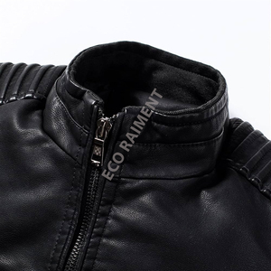 Chaqueta de Cuero de Piel de Vaca para Hombre, de Invierno, Personalizada, al por Mayor, de Alta Venta, Tallas Grandes, con Bolsillos Reversibles y Frente Impermeable Tejido - Product Image 5