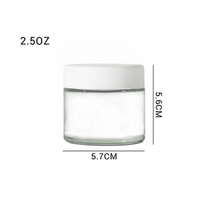Pot en verre transparent à fond épais, écologique, résistant aux enfants, avec couvercle noir résistant aux enfants, pour crème visage artisanale, 2,5 oz - Product Image 2