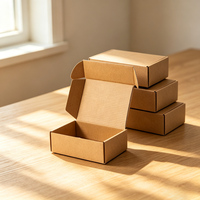 Boîte d'expédition en carton ondulé avec couvercle rabattable en papier kraft, impression personnalisée, écologique, vente en gros, emballage cosmétique durable
