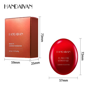 Handaiyan-Base de maquillaje en polvo para contorno Natural Oil-Control, 5 colores para tonos de piel oscura, corrector de maquillaje de concha roja <span class=keywords><strong>ovalada</strong></span> transparente - Product Image 5