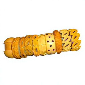 High Carved <b>Red</b> Ceramic Resin Bangle Bangles With Leaf Pattern Classic Stylish Design Unisex Jewelry Gift Wedding Party Woman - Product Image 5