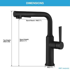 หัวฉีดสเปรย์ 2 ฟังก์ชั่น พร้อมสายยืดหยุ่น ท่อต่อก๊อกน้ำแบบแม่เหล็ก สีดำ ก๊อกน้ำแบบดึงออกได้สำหรับห้องครัว - Product Image 2