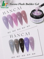Glitter Sequins Buildering Gel Vernis Wholesale Diamond Reflective Nail Extension Gel Polish