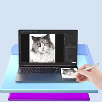 Laptop Layar Ganda 15.6 Inci Baru Intel N100 Quad Core 2.9GHz IPS Ringan Keyboard Bahasa Inggris untuk Bisnis