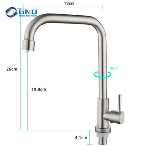 Edelstahl Waschbecken Wasserhahn Einzel kühlung alle Kupfer kern Waschbecken Wasserhahn - Product Image 6