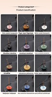 Support d'encens en pierre d'agate naturelle sculptée et polie, plateau en cristal pour aromathérapie, décoration de bureau et de maison