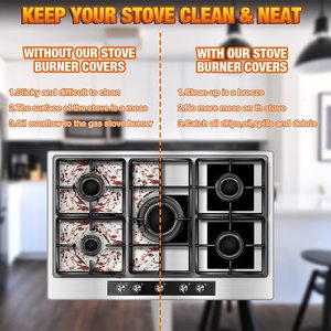 270*270mm cuisinière à gaz coussin de protection carré résistant à la chaleur anti-salissure anti-salissure coussin de gaz <span class=keywords><strong>lavable</strong></span> à l'eau - Product Image 3