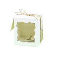 Vente d'usine : Boîte à gâteau personnalisée 8 pouces avec gaufrage et pelliculage mat pour gâteaux de mariage, emballage cadeau avec poignée en ruban