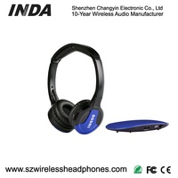 Écouteurs sans fil plats dynamiques INDA avec radio FM, bouton de commande LED RVB, faible latence, émetteur métallique pour téléphone portable, voyage