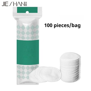 Disques démaquillants en coton épaissis double face avec bord de verrouillage, vente en gros d'usine, compresses humides spéciales pour le visage, logo personnalisé - Product Image 3