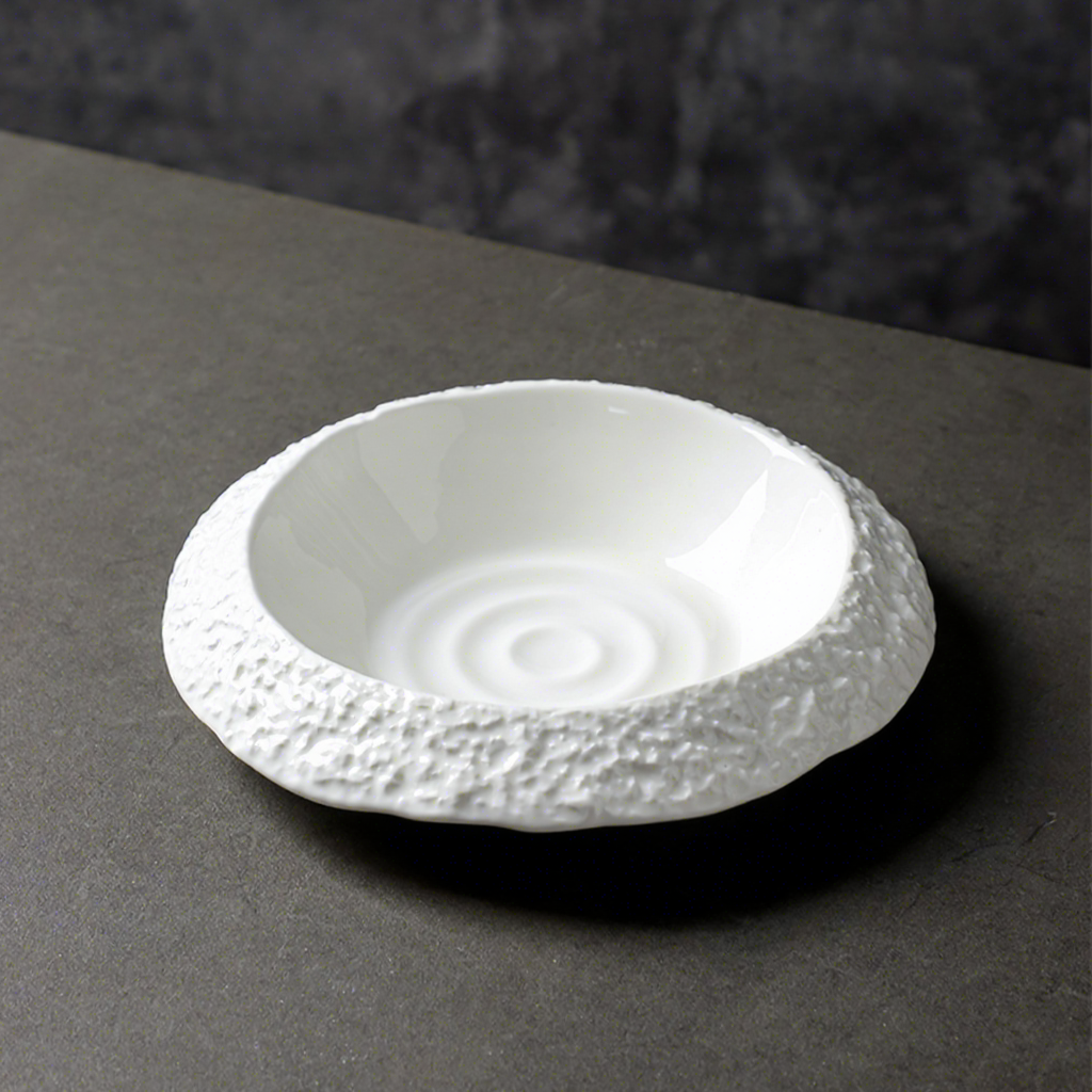 assiette creuse jupe rock-grain (blanc)