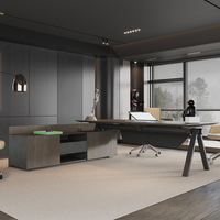 Table en Mdflam au design moderne en PVC GAZELLE Bureau de direction Gestionnaire de meubles Bureau + table basse