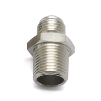 Adaptor Lurus 6AN-3/8NPT Baja Berlapis Nikel AN6 Male Flare ke 3/8"NPT Sambungan Pipa untuk Sistem Pendingin Oli dan Bahan Bakar Otomotif