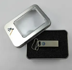 Bester Preis Mit tragbarer Trage tasche Metall Geschenk box OEM Marke benutzer definiertes Logo 8GB 16GB Real Kapazität Mini Metall USB-Stick