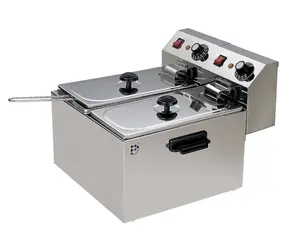 Gran oferta 2024 comercial 4LX4L gran capacidad freidora de pollo eléctrica filtro de aceite máquina freidora para restaurante Hotel uso doméstico