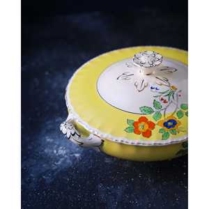 Service de table formel en porcelaine anglaise des années 1900, 11 pièces, avec bord jaune, vaisselle en céramique en grès pour un usage domestique - Product Image 5