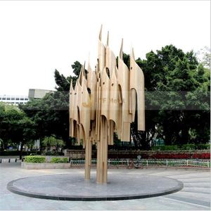 Escultura de Jardín Art Deco Grande de Acero Inoxidable, Diseño Impermeable para Exteriores - Product Image 6