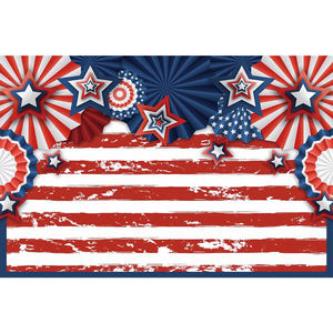 แบนเนอร์ปาร์ตี้วันที่ 4 กรกฎาคมสำหรับวันประกาศอิสรภาพ พื้นหลังธงชาติอเมริกัน ฉากหลังวันที่ 4 กรกฎาคมแบบรักชาติของสหรัฐอเมริกา ปรับแต่งได้ - Product Image 2