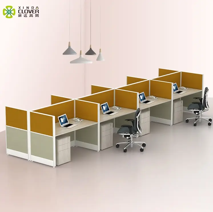 Secretary Cubicles Preconfigured Sale Modern Partition with Power Socket Workstation Office Cubicle