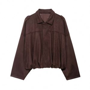 Manteau ample en daim style vintage européen et américain pour femme, poncho d'automne, 9 couleurs au choix, vente en gros transfrontalière - Product Image 6