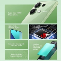 Original Xiaomi Redmi Note 13 4G Global Avec NFC, 256Go/128Go MIUI 14 MediaTek Dimensity 685 Téléphone Xiaomi Mi Avec Google Play