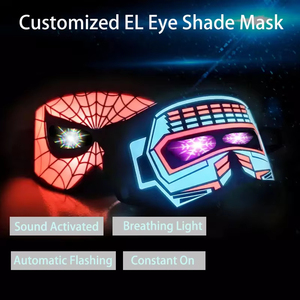 <span class=keywords><strong>Masque</strong></span> pour les yeux <span class=keywords><strong>LED</strong></span> pour fête, <span class=keywords><strong>masque</strong></span> en mousse lumineux pour rave, festival, Halloween, cosplay, accessoires de costume lumineux clignotants, cadeaux - Product Image 2