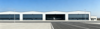 Hangar d'hélicoptère d'aéroport à grande portée, résistant aux tremblements de terre, avec structure métallique haute durabilité