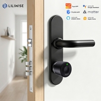 Liliwise Tuya Ttlock Matter Serrure de Porte Intelligente Wi-Fi Digitale Go Serrures Intelligentes Euro Retrofit Serrure de Porte Électronique