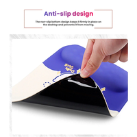 Tapis de souris en gel de silicone avec repose-poignet, imprimé dessin animé mignon, confort ergonomique pour le bureau, le jeu, l'ordinateur portable et le bureau