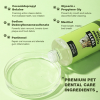 Spray de soins dentaires de luxe de marque privée pour chiens chat rafraîchit l'haleine lutte contre l'accumulation de tartre sans rinçage nettoyage des dents eau buccale