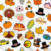 Ensemble d'épingles en émail pour Thanksgiving, broches d'automne avec citrouille, dinde et feuille d'érable pour la décoration de Thanksgiving