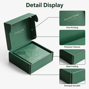 Factory Wholesale Luxury Double-Sided Custom <b>Silver</b> Hot Stamping Biodegradable Reusable Rigid Shipping <b>Boxes</b> Custom Logo - Product Image 6