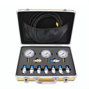 Outil de test hydraulique pour excavatrice, compatible avec tout modèle, avec 4 raccords de table, 10 raccords et 3 raccords à trois voies - Product Image 1