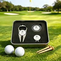 Kit Cadeau de Golf Personnalisable OEM en Gros – Marqueur de Balle, Outil de Réparation de Divots, Jeton de Golf en Métal avec Logo Personnalisé