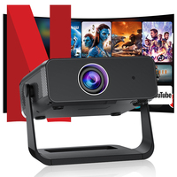 Proyector XNANO Certificado por Netflix GT350 Android 14 Google TV 1080P de Alto Lumen, Proyector Inteligente para Interiores y Exteriores con Enfoque Automático