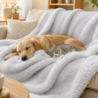 Couverture pour animaux de compagnie lavable en polaire corail, tapis de couchage pour chien et chat, coussin épais et chaud pour toutes les saisons, maison et voyage